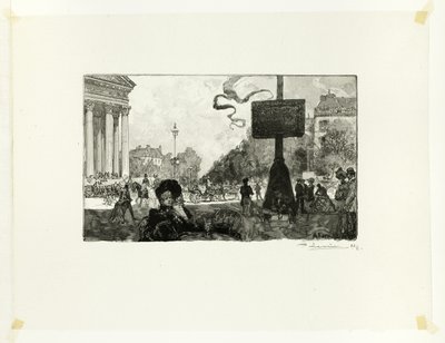 Ecke der Rue Royale, Platte sechzehn aus Le Long de la Seine et des Boulevards von Louis Auguste Lepère