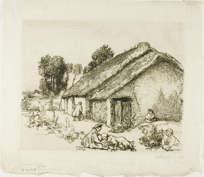 Hütte mit fünf Kindern von Louis Auguste Lepère