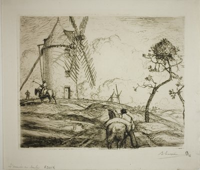 Die Ankunft an der Windmühle von Louis Auguste Lepère