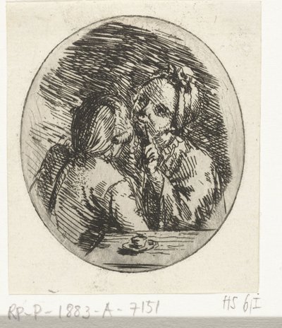 Mann und Frau im Gespräch von Louis Bernard Coclers