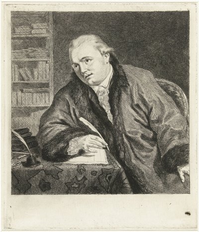 Porträt des Komponisten und Radierers Johan Antoni Kauclitz Colizzi von Louis Bernard Coclers