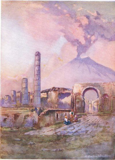 Pompeji: Vesuv in der Ferne, aus Hutchinsons Picturesque Europe, veröffentlicht von Hutchinson & Son, ca. 1930 von Louis Burleigh Bruhl
