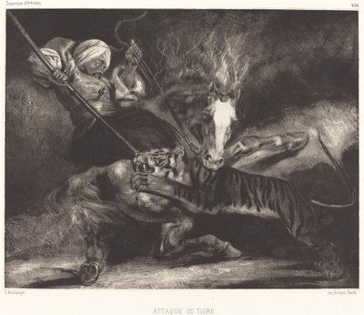 Angriff des Tigers von Louis Candide Boulanger