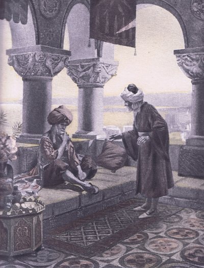 Die drei Ringe (Illustration aus Decameron von Boccaccio) von Louis Chalon