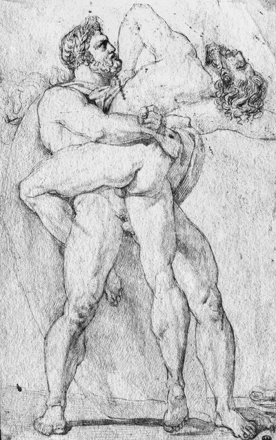 Herkules erwürgt Antäus von Louis Charles Auguste Couder