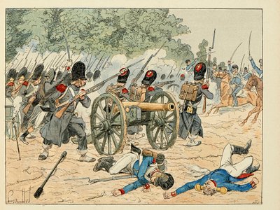 Illustration aus dem Buch „Die Helden des Jahrhunderts“, anekdotische Erzählungen von Dick de Lonlay und illustriert von Louis Bombled von Louis Charles Bombled