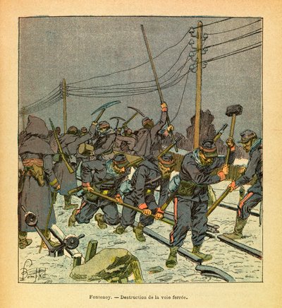 Die östliche Armee: Fontenoy, Zerstörung der Eisenbahn von Louis Charles Bombled