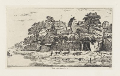 Ansicht von Neckargemünd (Baden-Württemberg) von Louis Charles Hora Siccama