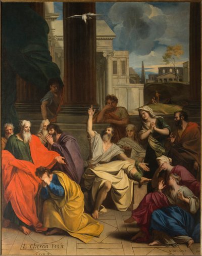 Der Prophet Agabus sagt dem Heiligen Paulus sein Leiden in Jerusalem voraus von Louis Cheron