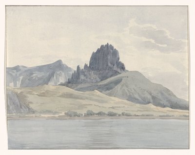 Ansicht der Küste von Pentidatilo jenseits des Kaps Spartivento (Titel auf dem Objekt)
Reise nach Italien, Sizilien und Malta - 1778 (Serientitel) von Louis Ducros