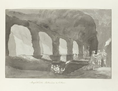 Untergeschoss des Amphitheaters von Catania von Louis Ducros