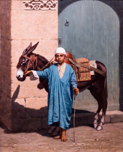 Kind und Esel von Louis Emile Pinel de Grandchamp