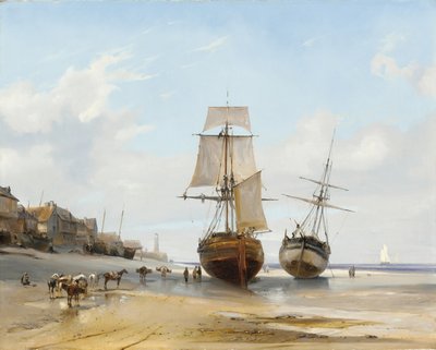 Gestrandete Boote von Eugene Isabey