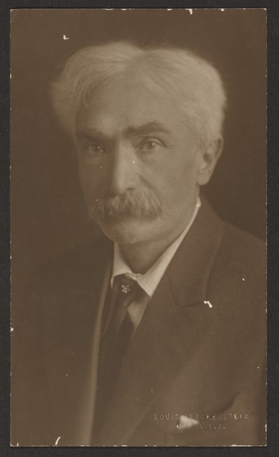 Porträt eines Mannes mit Blumen-Krawattennadel von Louis Fleckenstein