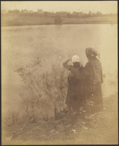 Zwei Frauen an einem See von Louis Fleckenstein
