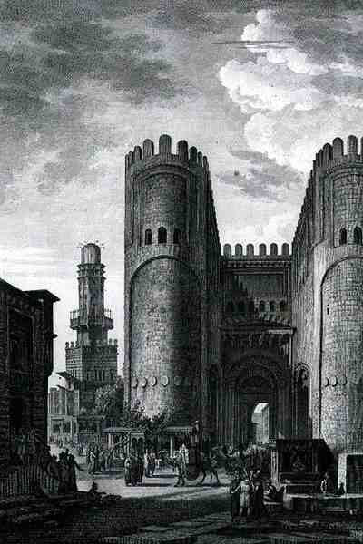 Bab El-Futuh (Tor der Siege), graviert von Pierre Nicolas Ransonette, aus Band III von 