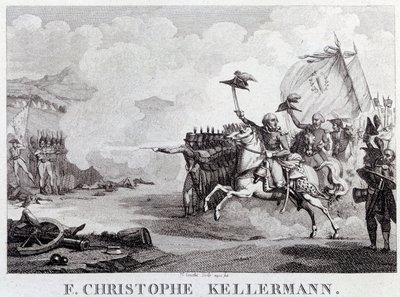 Französische Revolution: „Der General und Marschall François Christophe Kellermann (1735-1820) während der Schlacht von Valmy am 20.09.1792“ Gravur von Louis François Couché (1782-1849) 18. Jahrhundert Paris, Musée Carnavalet von Louis Francois Couche