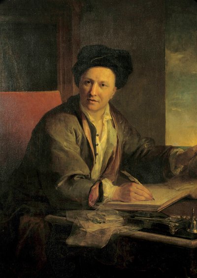 Porträt von Bernard Le Bouyer (Le Bovier) de Fontenelle (1657-1757), französischer Schriftsteller Gemälde von Louis Galloche (1670-1761) 1723 von Louis Galloche