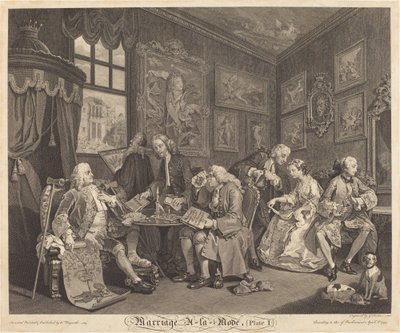 Die Heirat à la Mode: Tafel 1 von Louis Gerard Scotin after William Hogarth