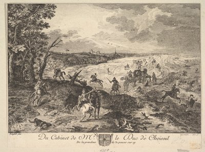 Raub auf einer Straße nach einem Gemälde in der Sammlung des Duc de Choiseul von Louis Germain