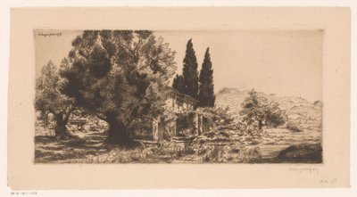 Ansicht von Les Lecques in Saint-Cyr-sur-Mer von Louis Godefroy (signed by artist)