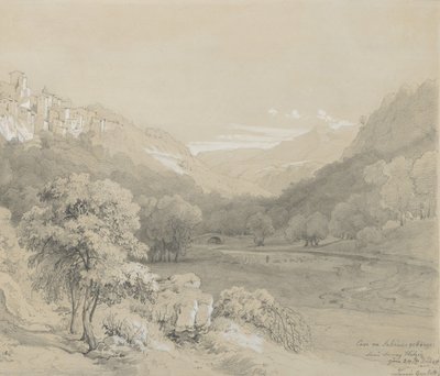 Ein Blick auf Cavi in den Sabiner Bergen, 1848 von Louis Gurlitt