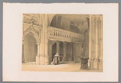 Betende Nonne im Nonnbergkloster in Salzburg von Louis Haghe