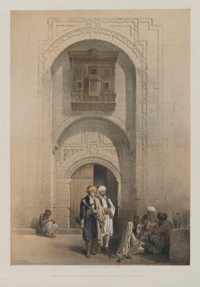 Ägypten und Nubien, Band III: Modernes Herrenhaus, zeigt die arabeske Architektur von Kairo von Louis Haghe