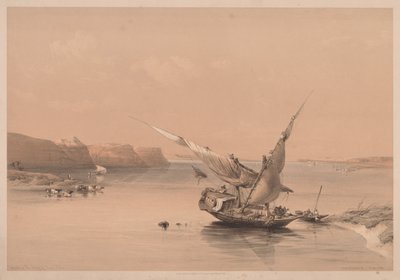 Ägypten und Nubien: Band II - Nr. 6, Annäherung an die Festung von Ibrim, Nubien von Louis Haghe