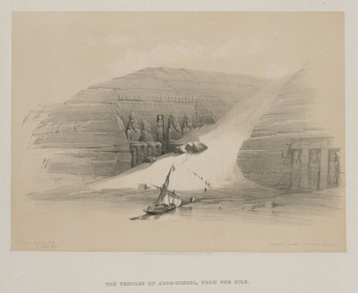 Ägypten und Nubien, Band II: Ausgegrabene Tempel von Abo Simbel, Nubien, 1848 von Louis Haghe