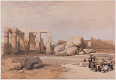 Ägypten und Nubien, Band II: Fragmente der großen Kolosse im Memnonium, Theben von Louis Haghe