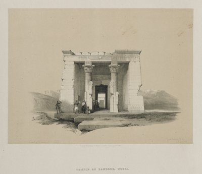Ägypten und Nubien, Band II: Tempel von Dandour, Nubien, 1848 von Louis Haghe