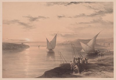 Ägypten und Nubien: Band I - Nr. 12, Hadjar Silsilis von Louis Haghe