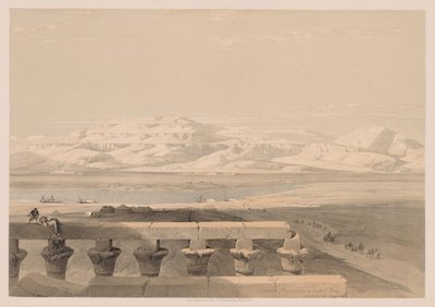 Ägypten und Nubien: Band I - Nr. 30, Libysche Gebirgskette vom Tempel von Luxor von Louis Haghe