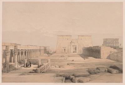 Ägypten und Nubien: Band I - Nr. 42, Großer Zugang zum Tempel von Philae, Nubien von Louis Haghe