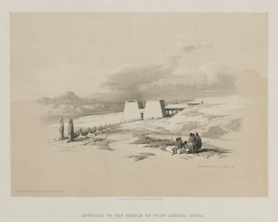 Ägypten und Nubien, Band I: Annäherung an den Tempel von Wady Saboua, Nubien, 1847 von Louis Haghe