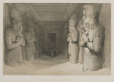 Ägypten und Nubien, Band I: Innenraum des Tempels von Abu Simbel von Louis Haghe