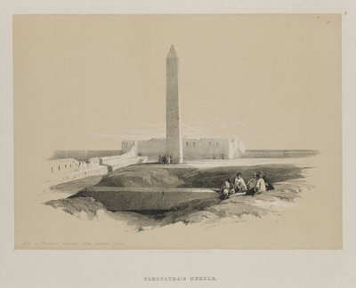 Ägypten und Nubien, Band I: Obelisk in Alexandria, allgemein als Kleopatras Nadel bekannt, 1846 von Louis Haghe