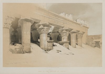 Ägypten und Nubien, Band I: Portikus des Tempels von Edfou, Oberägypten von Louis Haghe