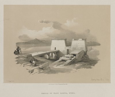Ägypten und Nubien, Band I: Tempel von Wady Saboua, Nubien, 1846 von Louis Haghe