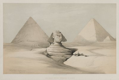 Ägypten und Nubien, Band I: Die Große Sphinx, Pyramiden von Gizeh von Louis Haghe
