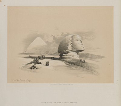 Ägypten und Nubien, Band I: Die Große Sphinx, Pyramiden von Gizeh, 1846 von Louis Haghe