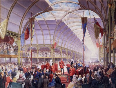 Sir Thomas Fairbairn übergibt die Adresse an den Prinzgemahl auf der Kunstschätze-Ausstellung, Manchester, Mai 1857 von Louis Haghe
