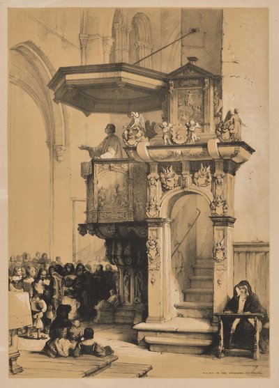 Skizzen in Belgien und Deutschland, Erste Serie, Kanzel im Dom von Trier von Louis Haghe