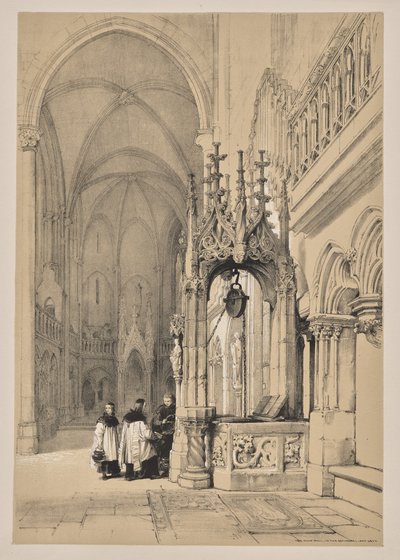 Skizzen in Belgien und Deutschland, Erste Serie, Der Heilige Brunnen im Dom von Regensburg von Louis Haghe