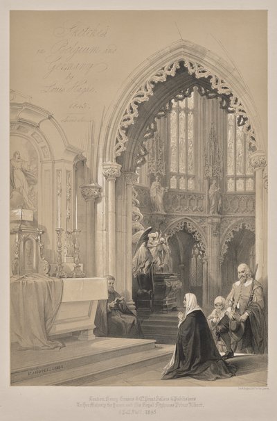 Skizzen in Belgien und Deutschland, Zweite Serie: Nr. 1 - Titelblatt - St. Jacques, Lüttich von Louis Haghe