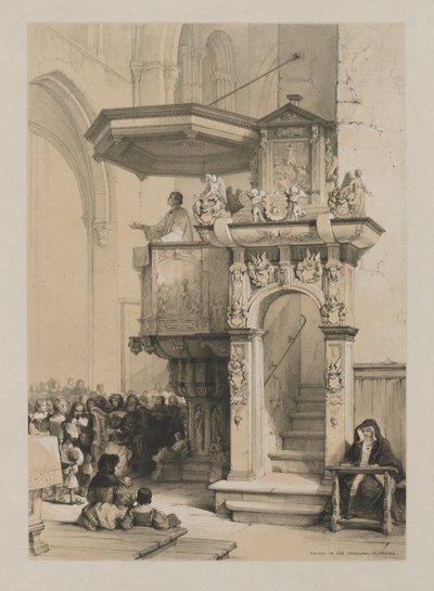 Skizzen in Belgien und Deutschland, Band I: Kanzel im Dom von Trier von Louis Haghe