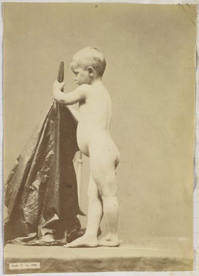 Studie eines nackten Kindes, stehend von der Seite gesehen von Louis Jean Baptiste Igout (attributed to)