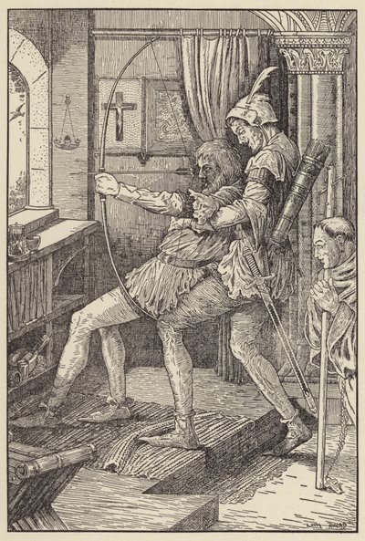 Robin schießt seinen letzten Pfeil von Louis John Rhead