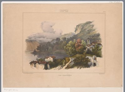 Blick auf den Trasimenischen See in Italien (Herinneringen uit Italië) von Louis Jules Frederic Villeneuve